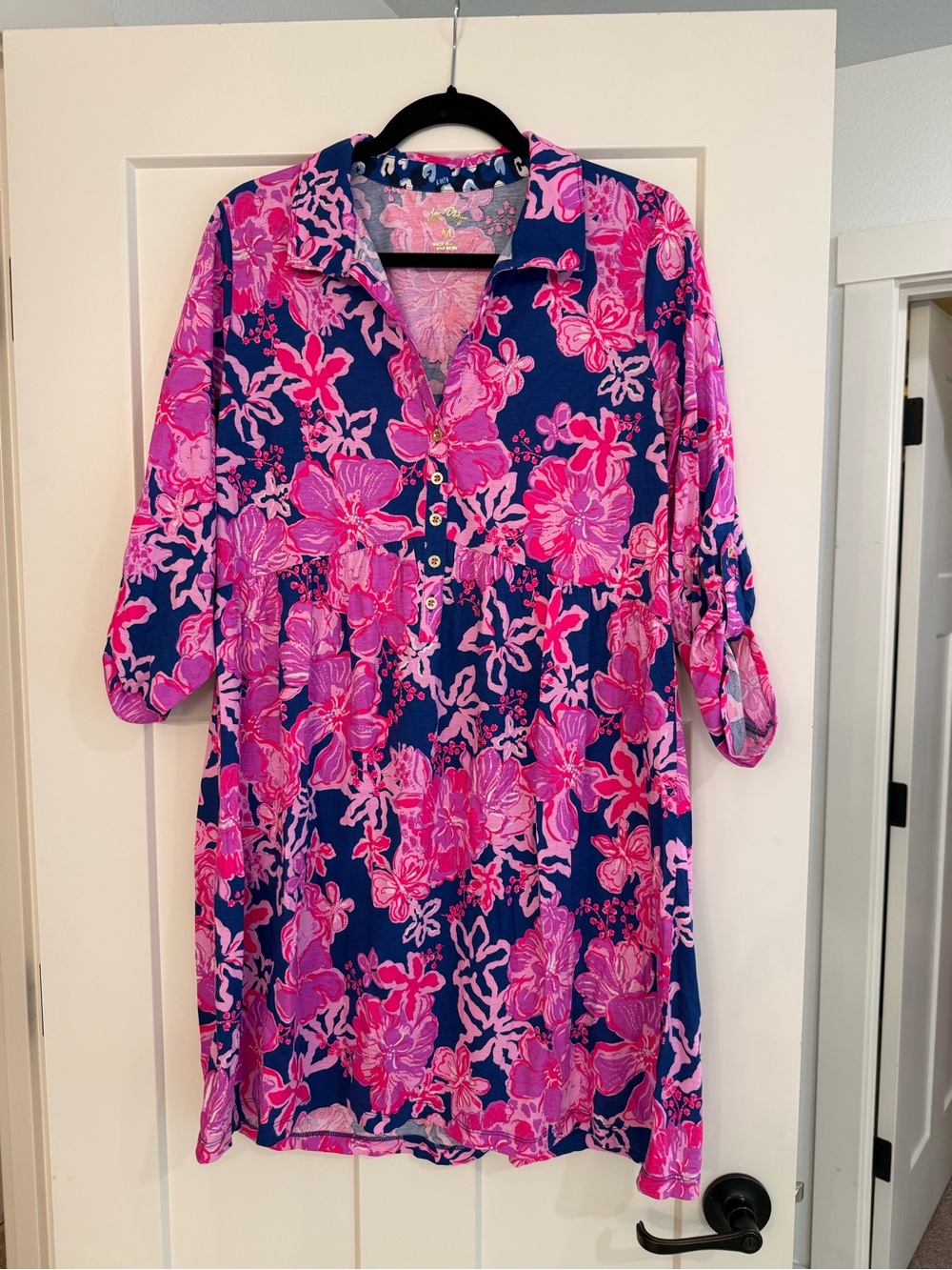 NWT Lilly Pulitzer Saralyn Dress in Starlight Navy Once and Floral